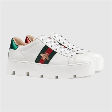 platform gucci ace|Gucci ace platform shoes.